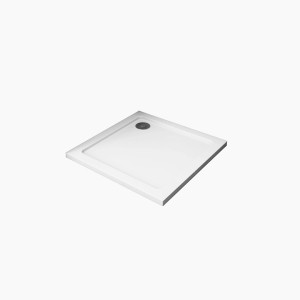 Duschparadies Duschwanne Duschtasse 90x90x3cm für Duschkabine Duschwand Walk-in Dusche Duschtür Kunststein Acrylbeschichtung Quadrat Weiß T1