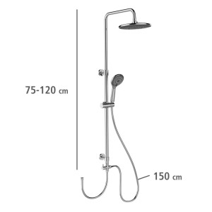 Wenko Duschsystem Watersaving Chrom