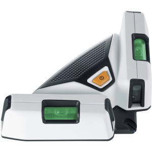 Fliesenlaser für präzises Verlegen von Fliesen, mit integrierter Wasserwaage.