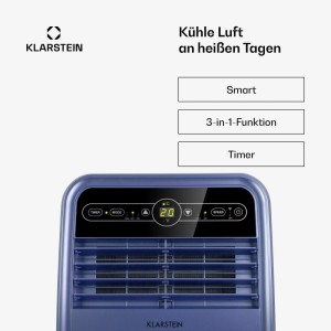 Klarstein Metrobreeze New York Smart 7k Klimaanlage in Lila. Mobiles Klimagerät mit Display und verschiedenen Funktionen.