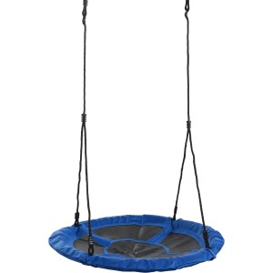 Blaue SwingKing Nestschaukel Leinwand, Ø 98 cm, höhenverstellbar für Kinder.