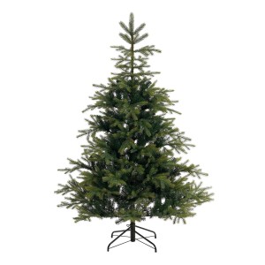 Grüner Black Box Trees Weihnachtsbaum Grimshaw, 155 cm hoch, mit schwarzem Ständer.