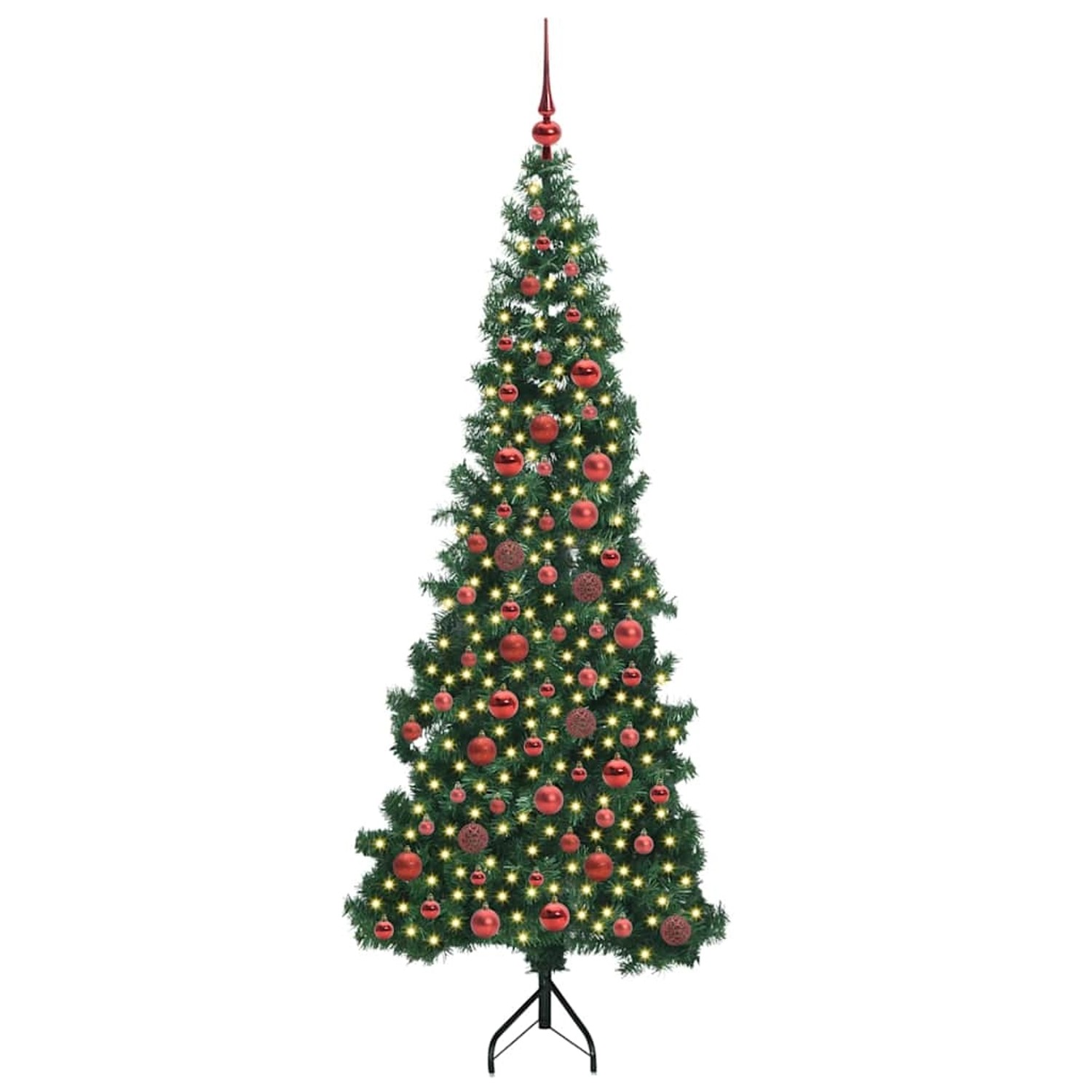 vidaXL Eckiger Künstlicher Weihnachtsbaum Grün 180 cm PVC und Metall 3397263