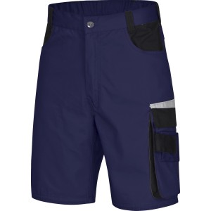 Safety&More Arbeitsshort Extreme in Blau/Schwarz, Größe XL. Arbeitskleidung mit praktischen Taschen und Reflexdetails.