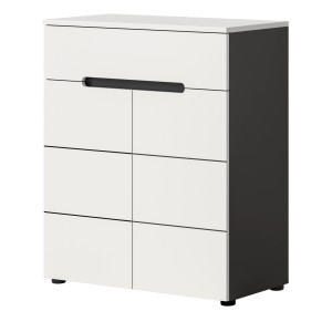 Inn.Furn Schuhkommode in Weiß und Grau 80 cm Cooper