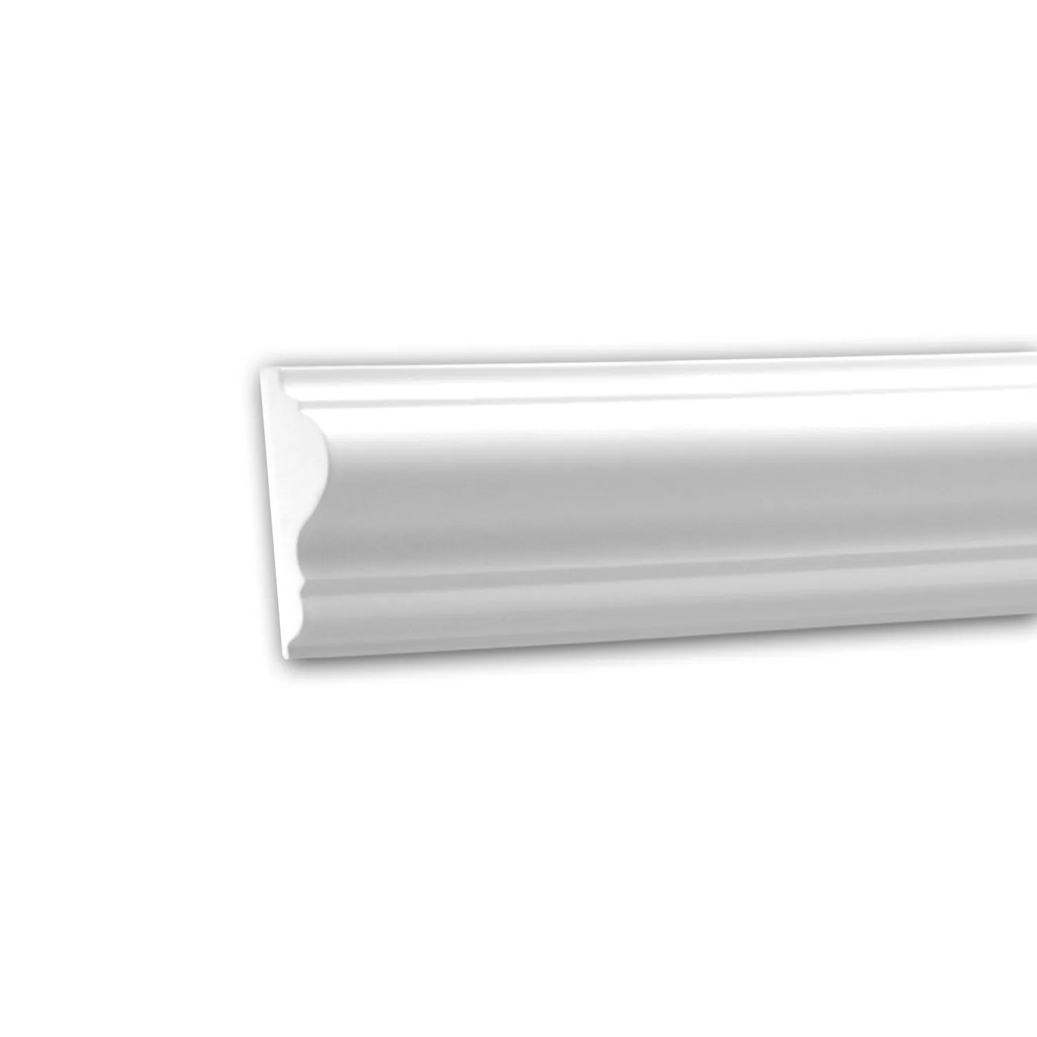 PROFHOME 151301 Wand- und Friesleiste Stuckleiste Zierleiste Wandleiste 2 m 200 cm x 1,6 cm x 4,2 cm Weiß