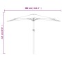 vidaXL Balkon-Sonnenschirm mit Alu-Mast Taupe 300x155 cm Halbrund 44594_10