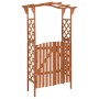 Holz Pergola mit Tor für Garten, 116x40x204 cm, aus Tanne. Rankhilfe für Kletterpflanzen.