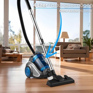 Steinborg SB-1040 Staubsauger Beutellos mit HEPA-Filter 700 Watt