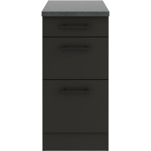 OPTIFIT Madrid420 Küchenunterschrank, 40 cm breit, Anthrazit Matt mit Schublade und Auszügen.