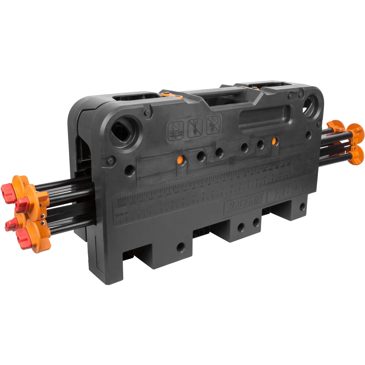 Worx Sidekick WX066 Arbeitstisch, zusammengeklappt. Kompakte Werkbank für Heimwerker.