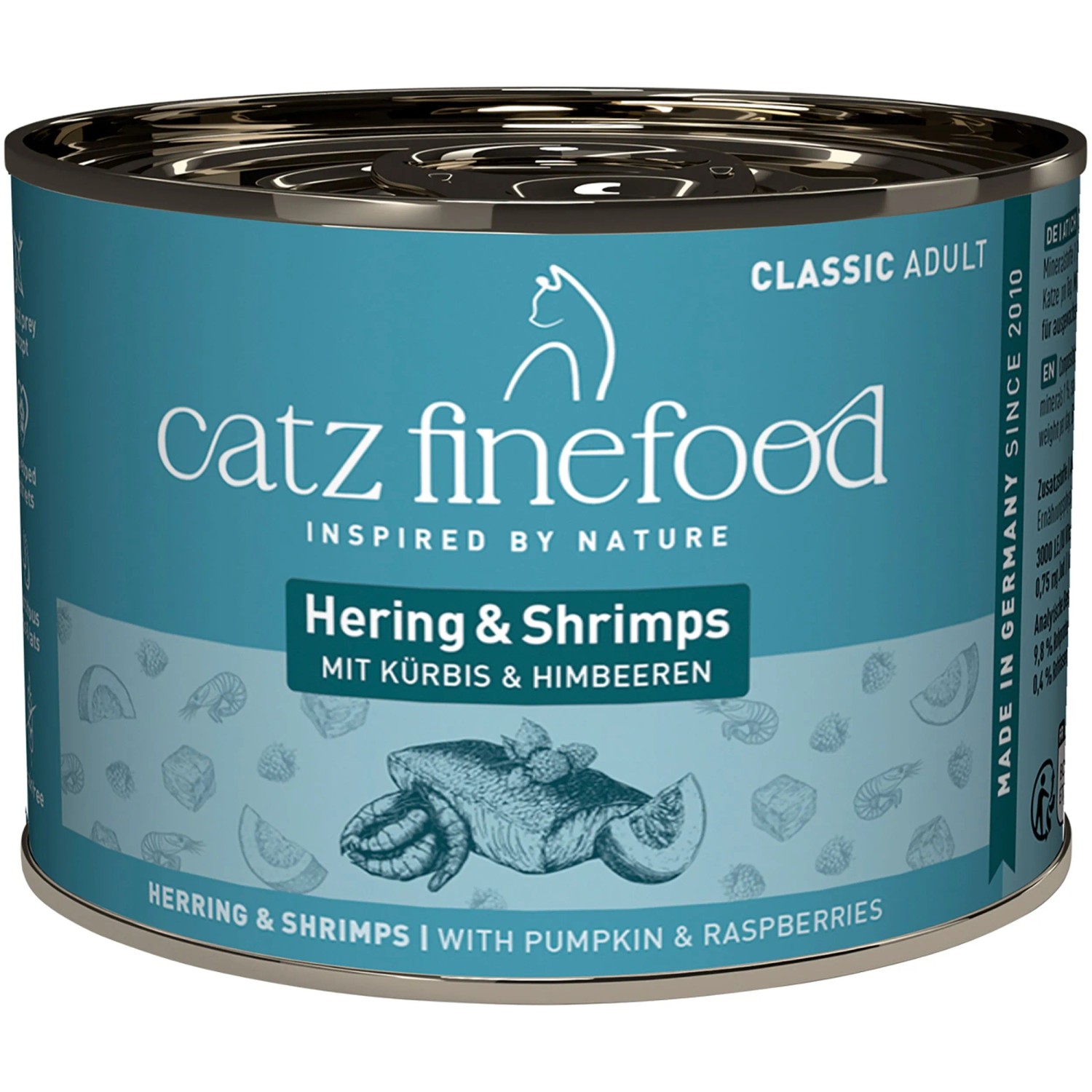 catz finefood Katzen-Nassfutter Classic Hering & Shrimps 200 g