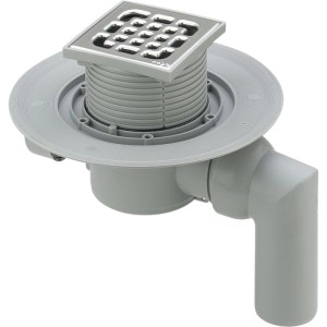 Viega Advantix Badablauf DN 50 senkrecht mit Edelstahlrost 100x100 mm