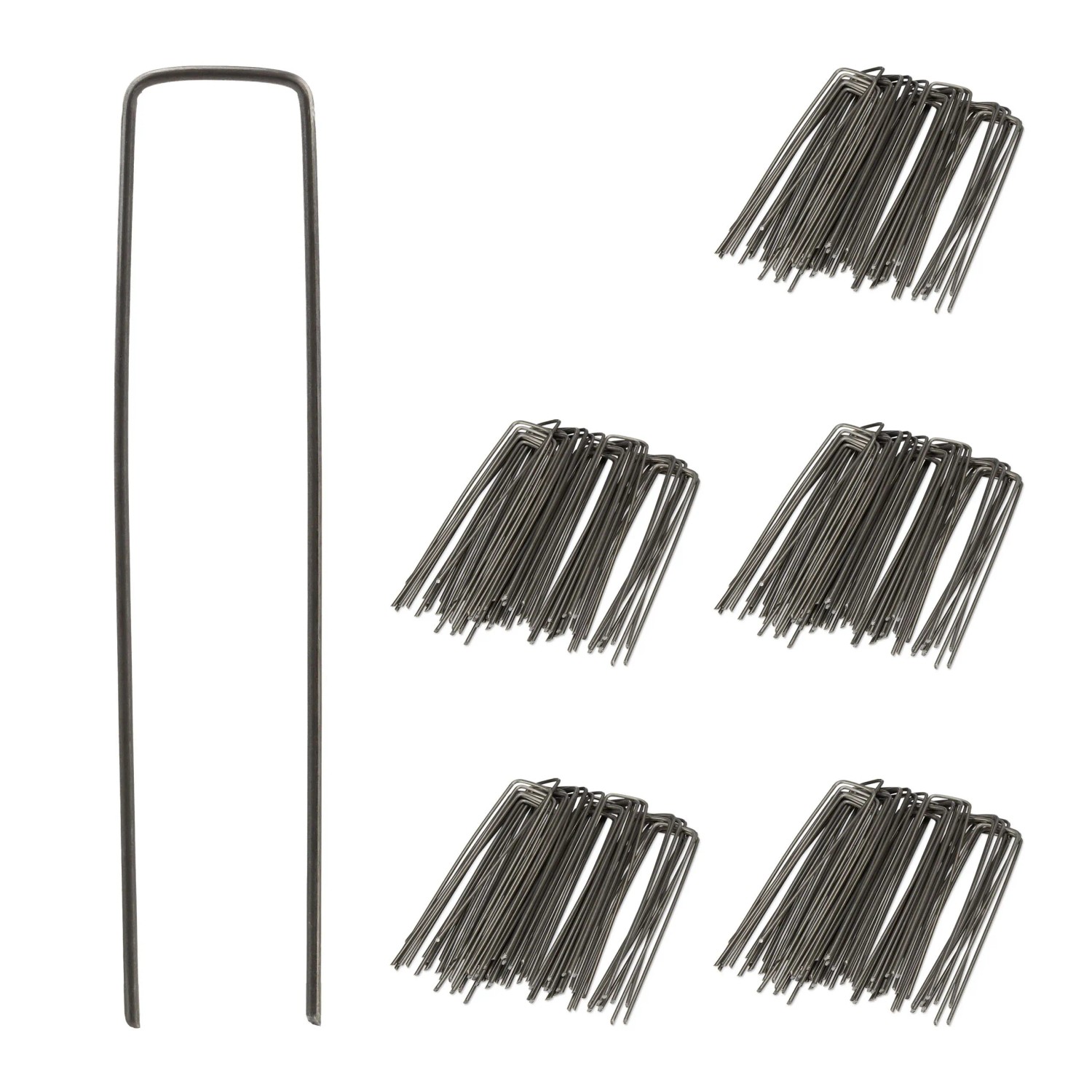 Relaxdays Erdanker Stahl Anthrazit U-Form 15 cm 10 g im 250er Set
