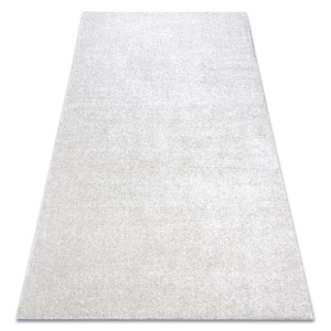 Cremefarbener RugsX Teppichboden Santa aus Polypropylen, 200x450cm, mit feiner Textur.