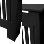 Detailansicht: Schwarze ECD Germany Heizkörperverkleidung im Landhausstil aus MDF.
