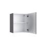 OPTIFIT Hängeschrank Kiel420, 50 cm, anthrazit matt, mit offener Tür und Einlegeboden.
