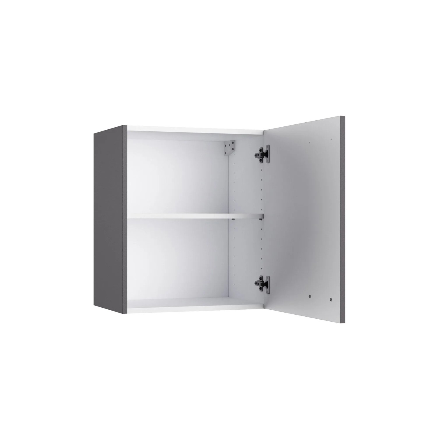 OPTIFIT Hängeschrank Kiel420, 50 cm, anthrazit matt, mit offener Tür und Einlegeboden.
