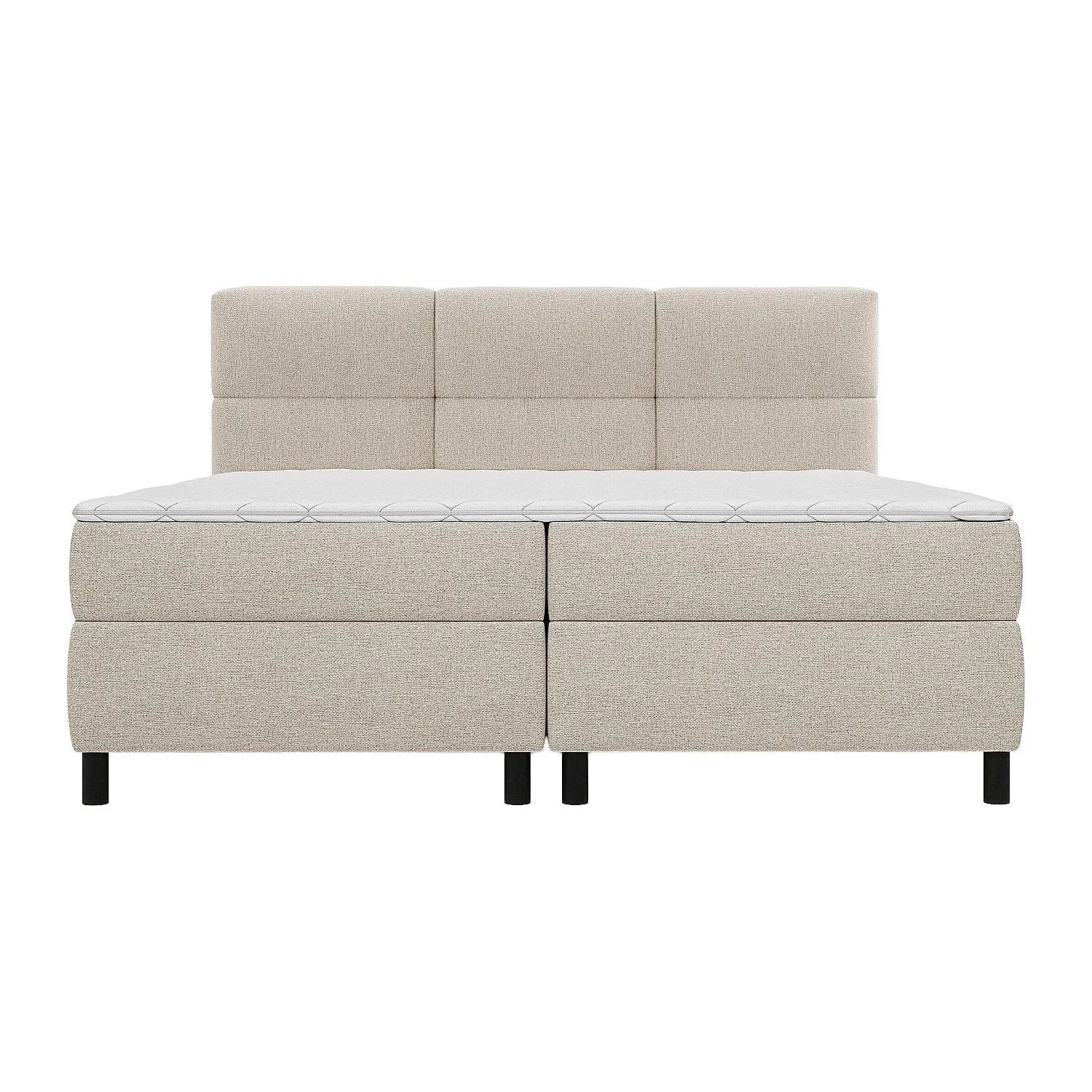 Vente-unique Boxspringbett Lodi Beige 210 cm