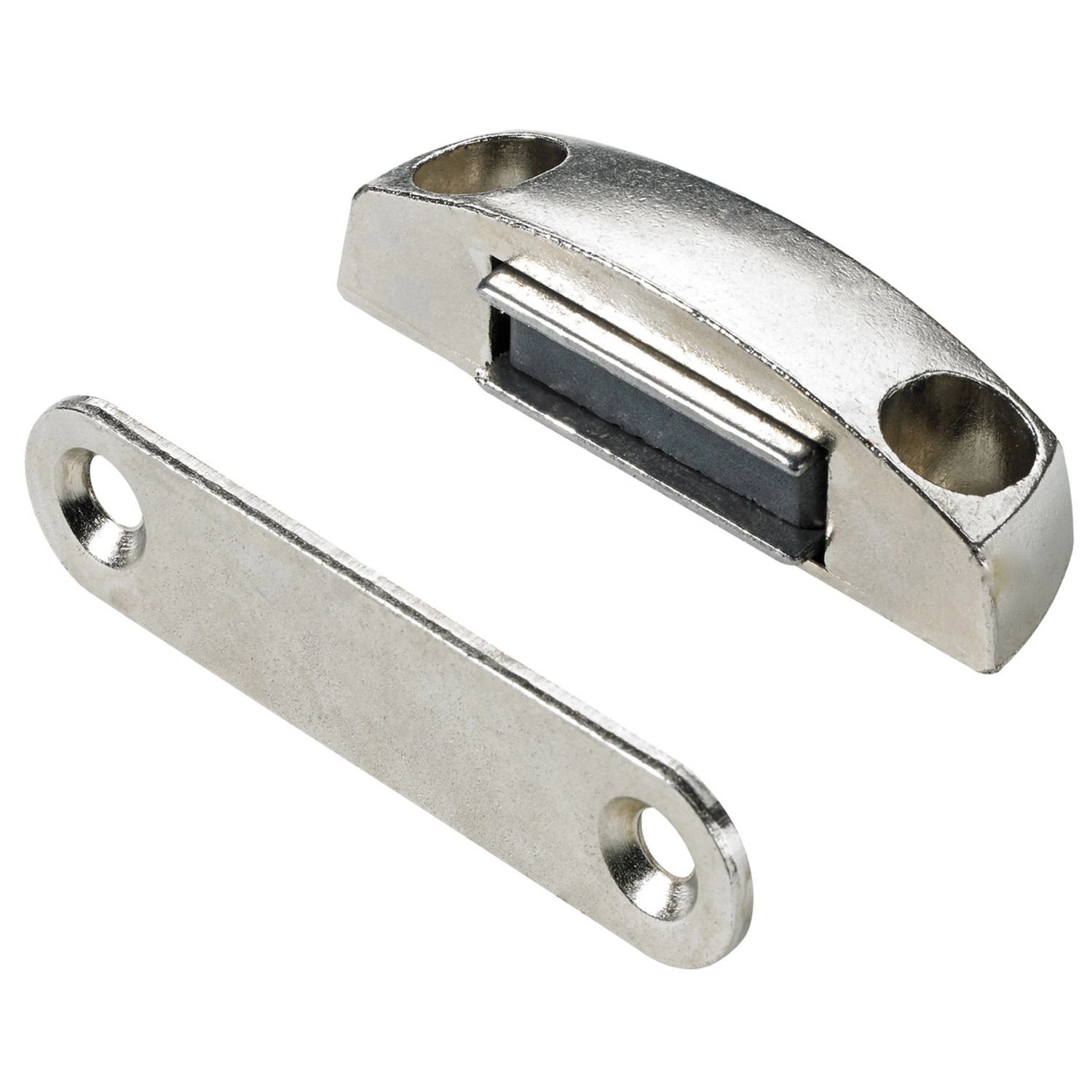 Magnetschnäpper Gegenplatte starr 4 kg vernickelt 2 Stück