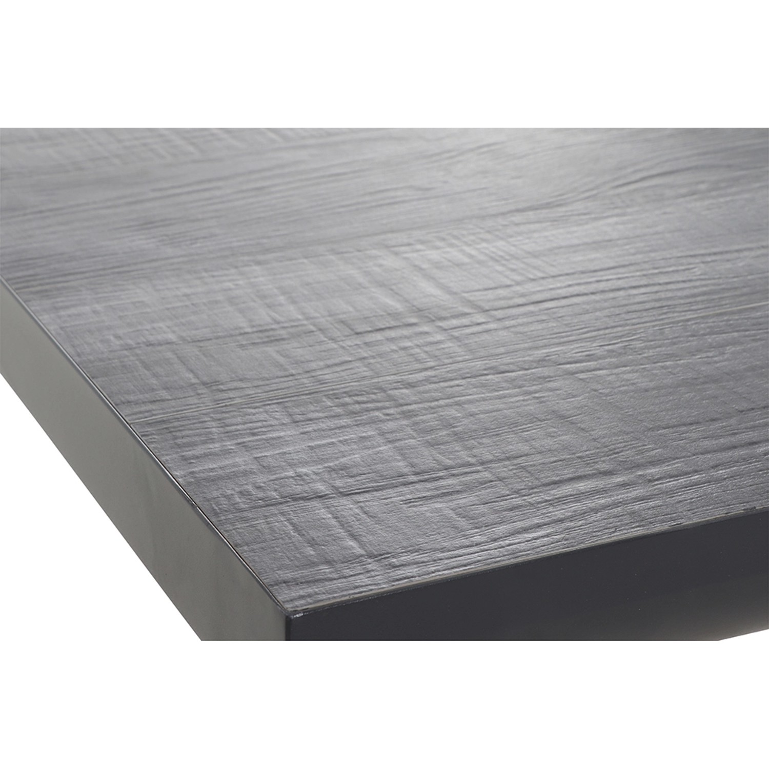 Detailansicht: Rechteckiger Siena Garden Gartentisch Silva in Wood Grey, 100x220 cm.