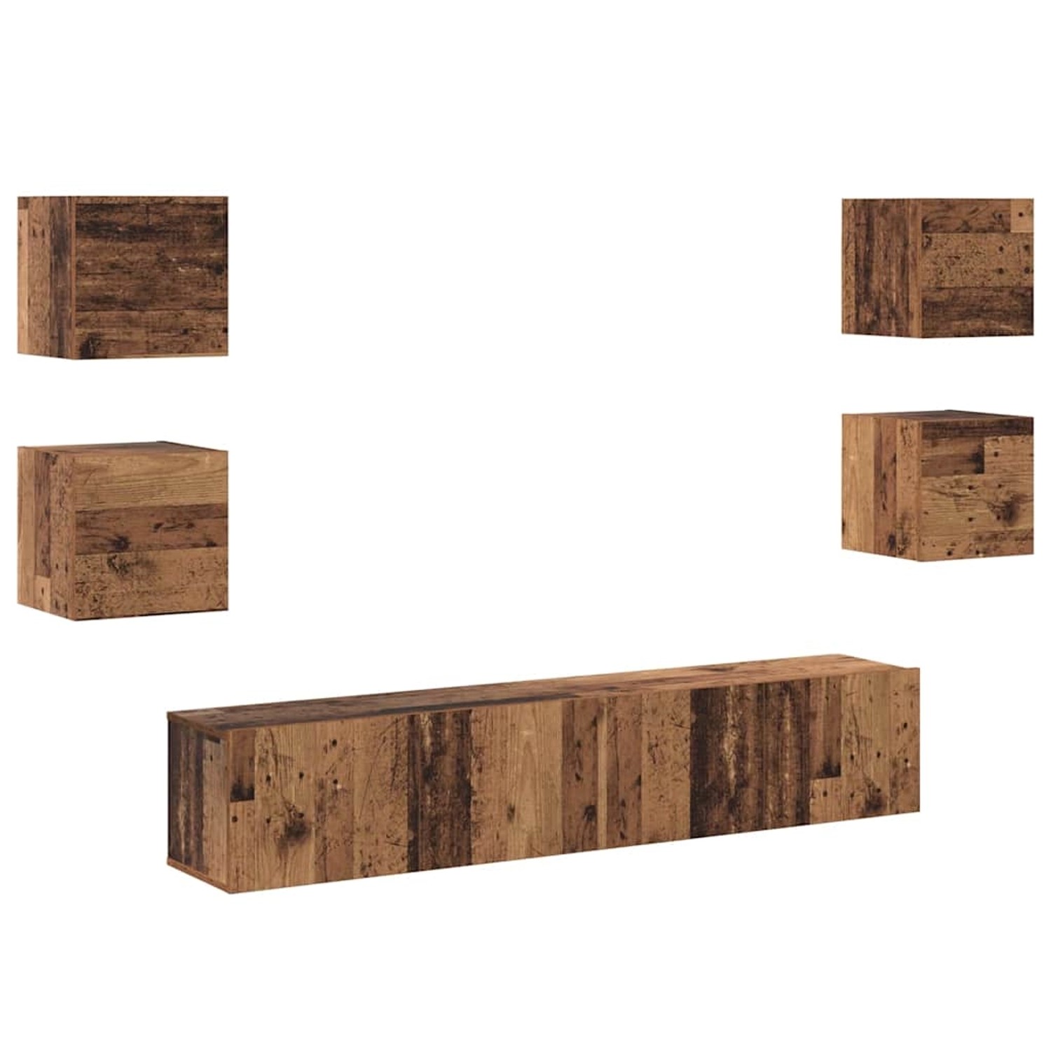 vidaXL TV-Schrank-Set 6-Tlg Braun 160 x 30 x 30 cm Holzwerkstoff 3393417 günstig online kaufen