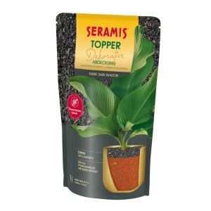 Seramis Topper Dark Shadow 1 l, dekorative Abdeckung für Pflanzgefäße, schützt vor Trauermücken.