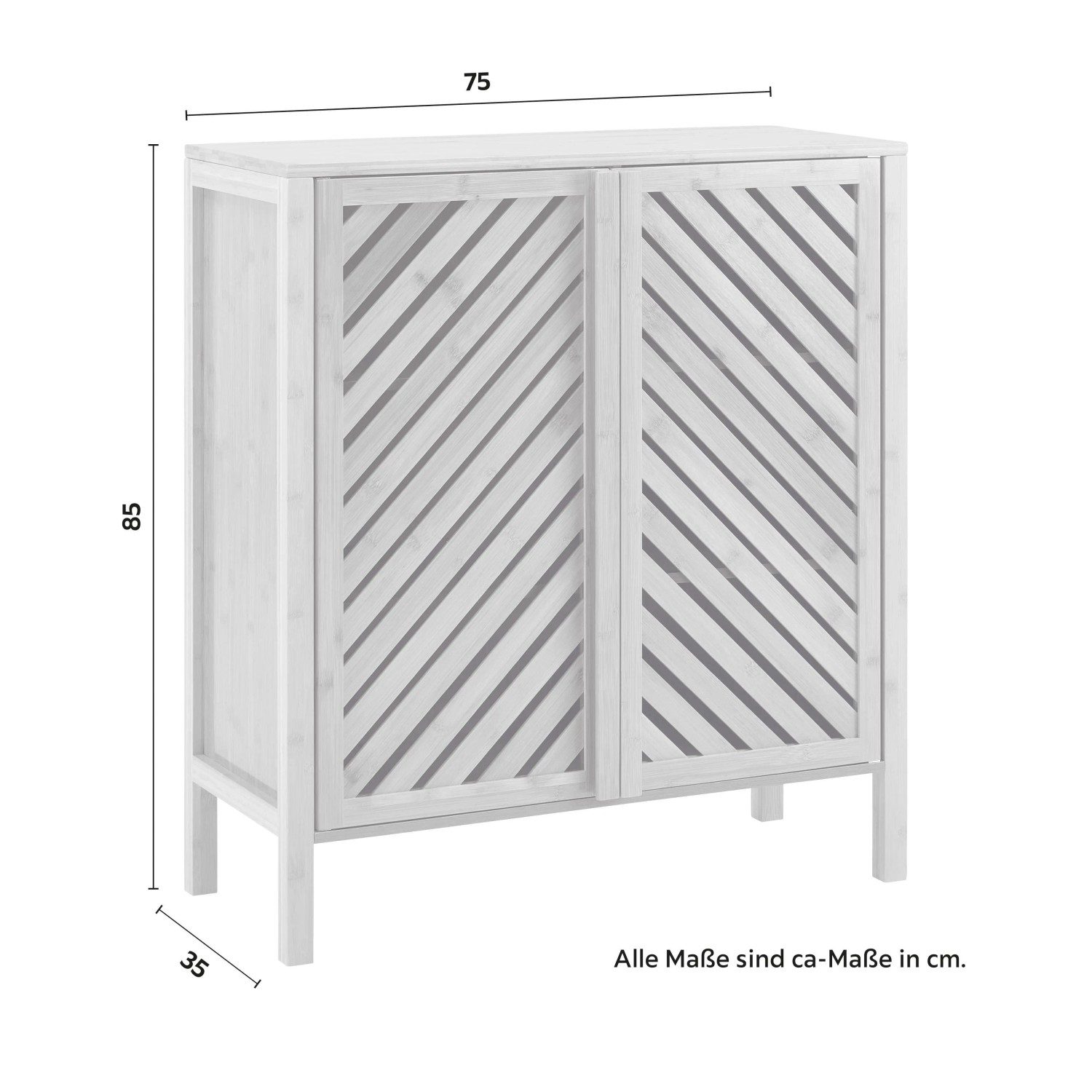 Bessagi Home Unterschrank Bonny Naturfarben ca. 75x85x35 cm_6