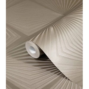 Glööckler Vliestapete Imperial Rauten in Braun, Rolle mit Rautenmuster.