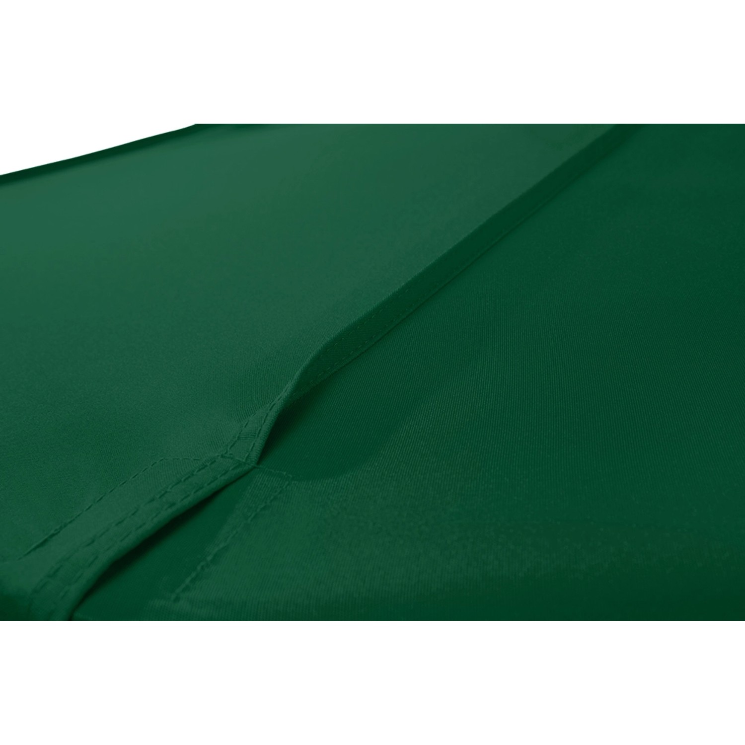 Detailaufnahme: Dunkelgrüner Schneider Marktschirm Quadro, 300x300 cm, Stoffstruktur sichtbar.