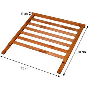 Dobar Rankgitteraufsatz Kubus 2.0, hellbraunes Holz, 78x78 cm, für Hochbeete.
