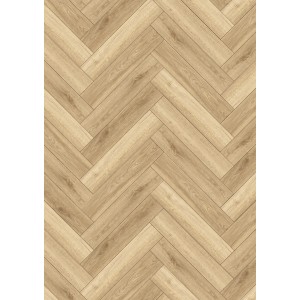 Click-Vinylboden San Francisco Oak Herringbone City im Fischgrätmuster.