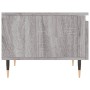 vidaXL Couchtische 2er Set, Grau Sonoma, Holzwerkstoff mit Metallbeinen.