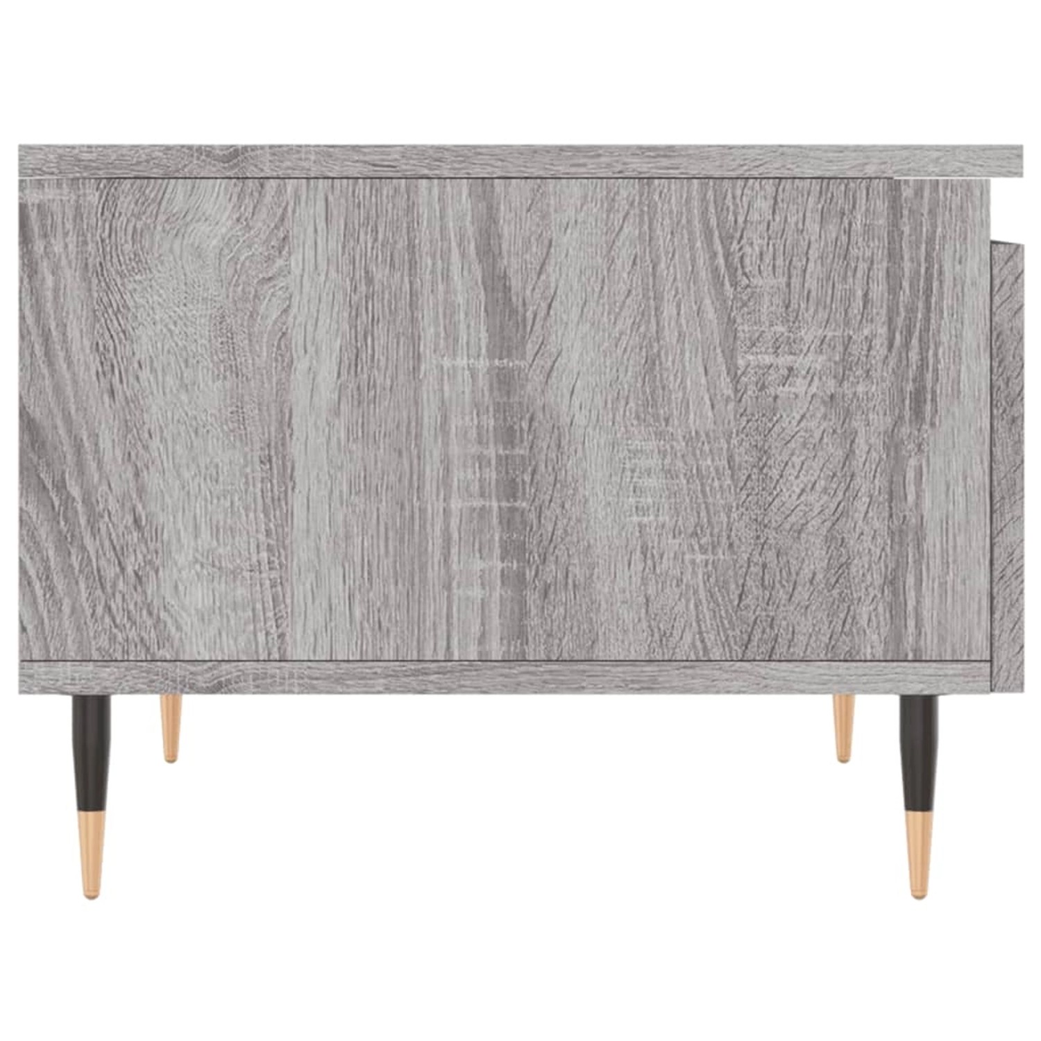 vidaXL Couchtische 2er Set, Grau Sonoma, Holzwerkstoff mit Metallbeinen.