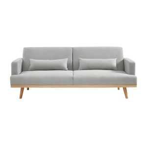 Vente-unique Schlafsofa Esme Hellgrau 216 cm
