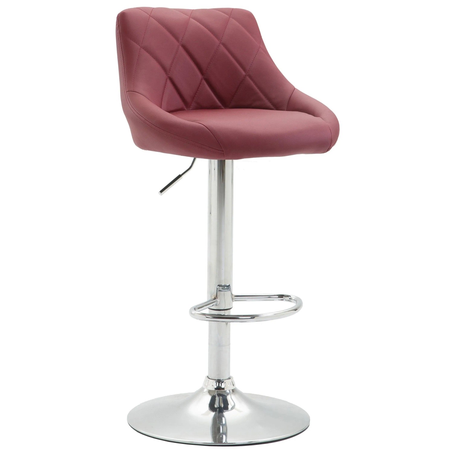 CLP Barhocker Lazio Kunstleder Bordeauxrot/Chrom