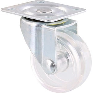 Wagner Möbel-Lenkrolle, 40mm, transparent, verzinkt, Tragkraft 35kg. Rolle für Möbel.