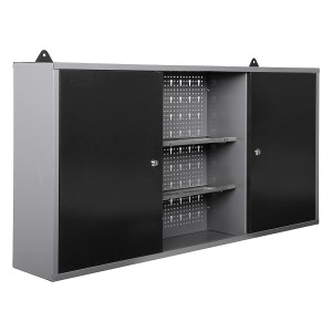 Ondis24 Werkstattschrank (120 cm) mit Lochwand als Teil der Werkstatteinrichtung.