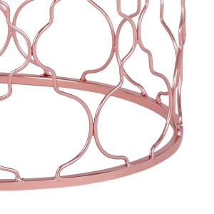 Detailansicht: Kupferfarbenes Metallgestell des WOMO-DESIGN Beistelltisch Phoenix 2er Sets.