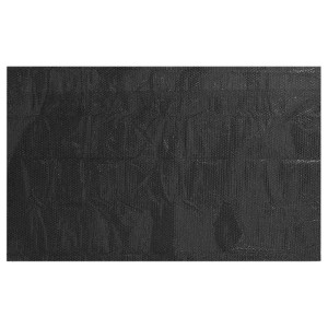 Rechteckige, schwarze Poolabdeckung 500x300 cm aus PE-Folie.