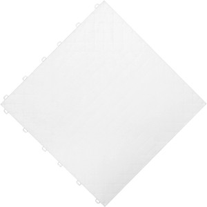 Weiße Florco Kunststoff-Klickfliese (40x40 cm), 6er-Pack. Ideal für Innenräume.