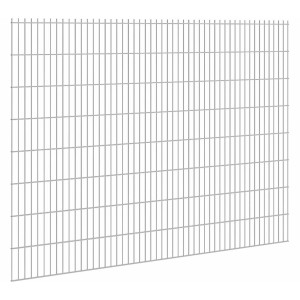 Verzinkter Doppelstabmattenzaun, Stärke 6/5/6, 163x251 cm, für die Grundstücksabgrenzung.