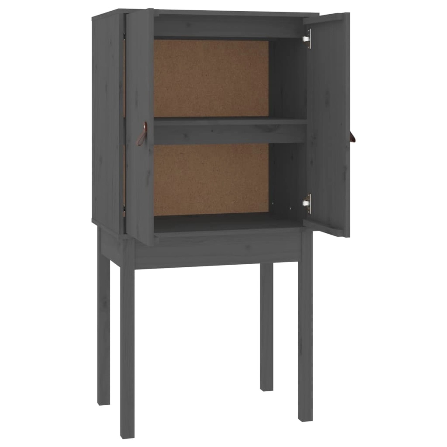 vidaXL Highboard Grau 60x40x120 cm Massivholz Kiefer 821746