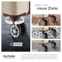 Tectake Reisekofferset Madison 13 Teilig Hartschalen Aus Robustem Abs Kunststoff Tsa Sicherheitszahlenschloss 30 x 49 x 76 cm Creme_7