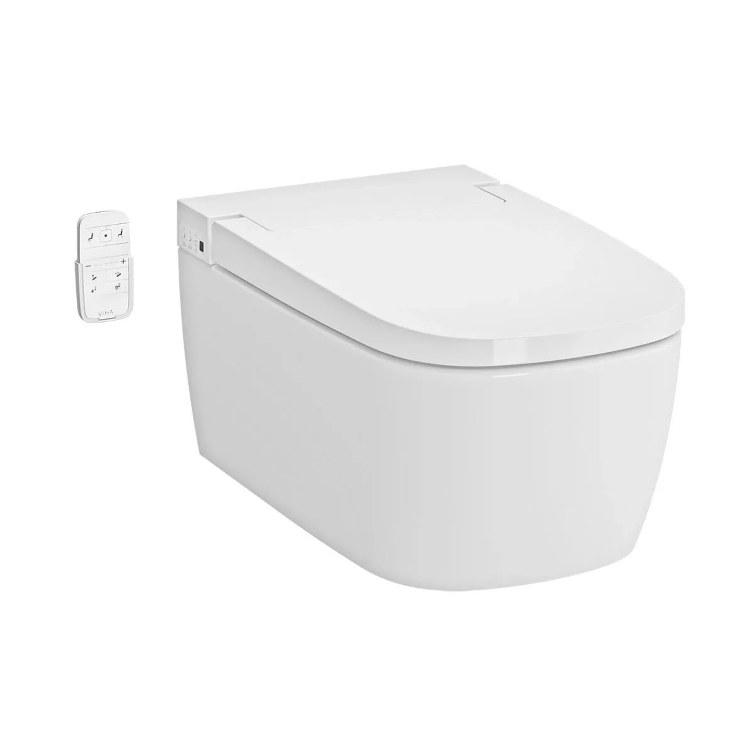 Vitra Wand-WC mit Bidetfunktion V-Care Basic SoftClose Beheizbarer WC-Sitz und Fernbedienung Weiß