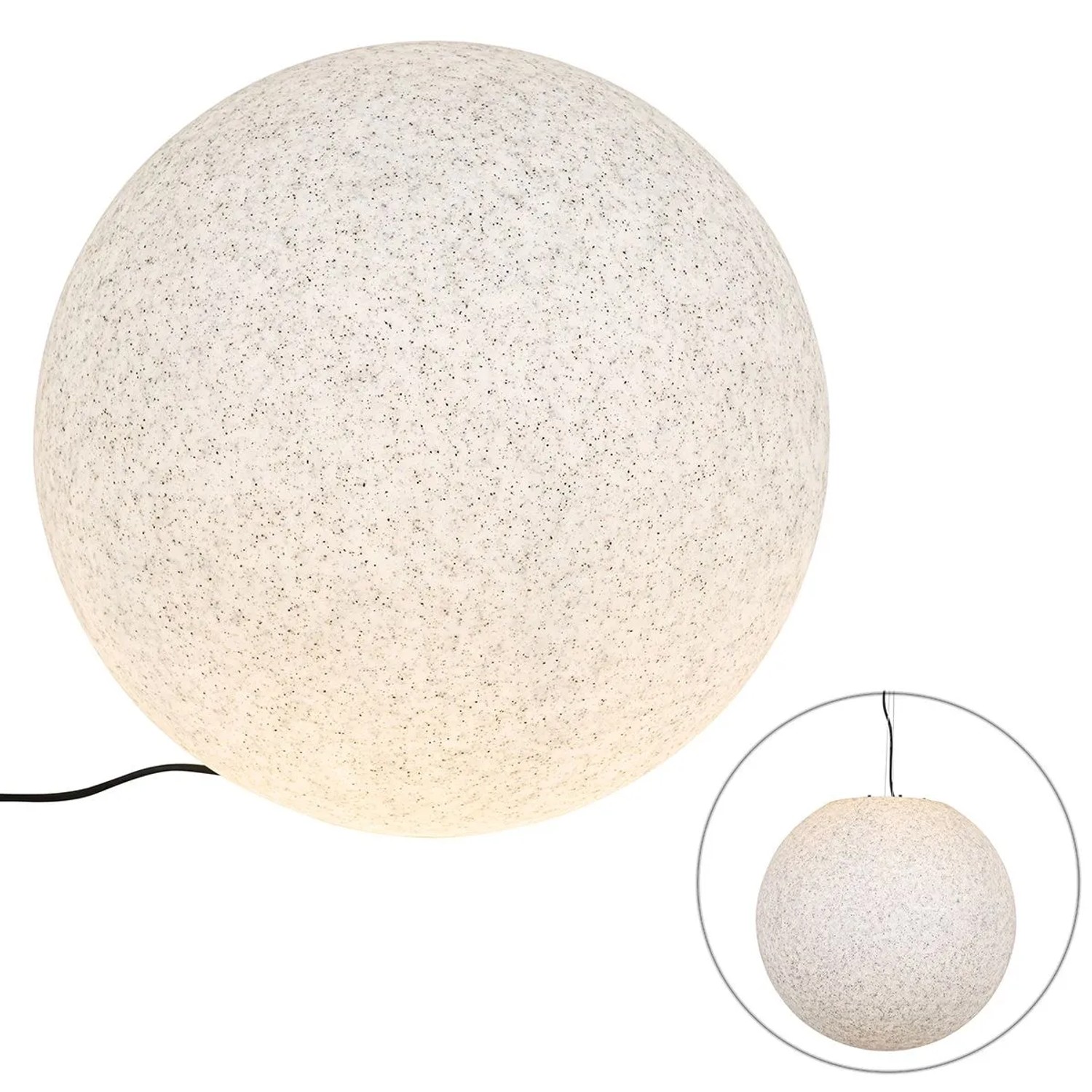 QAZQA Moderne Außenleuchte Grau 56 cm IP65 Nura