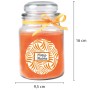 Duftkerze Honigmelone im Glas mit Schleife, Ø10cm. Dekorative Kerze für eine angenehme Atmosphäre.