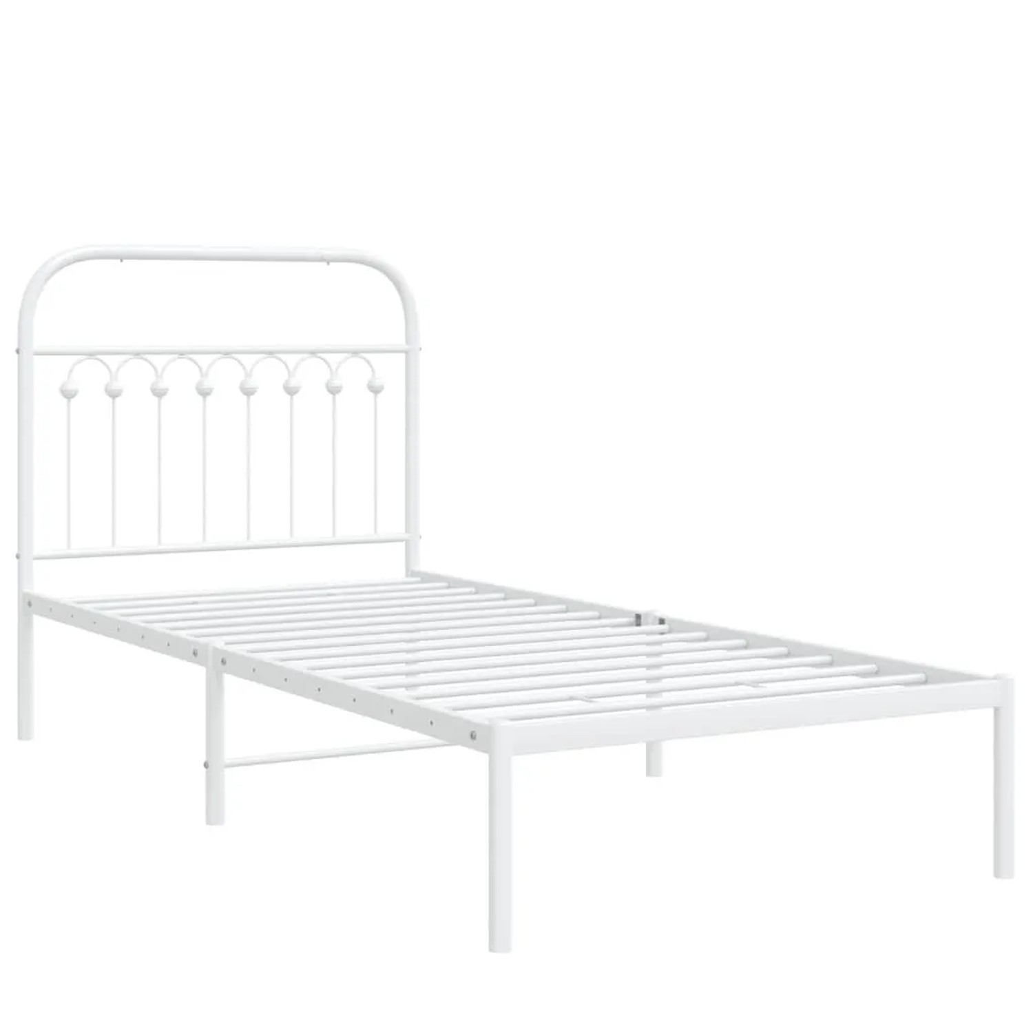 vidaXL Bettgestell mit Kopfteil Metall Weiß 90x190 cm 376641 günstig online kaufen