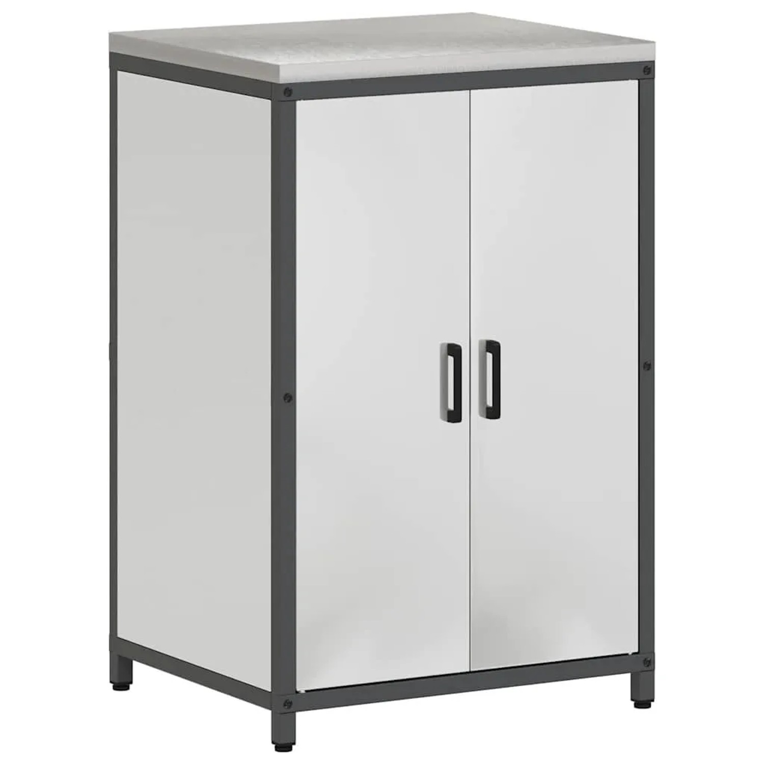 vidaXL Küchenaufbewahrung mit Regal Silber 60 x 50 x 92 cm Stahl 874994 günstig online kaufen