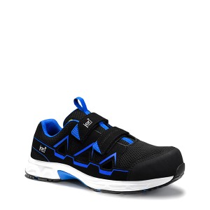 Jori Sicherheitssandale JoSpeedy, schwarz-blaue Arbeitsschuhe mit Klettverschluss, Größe 42.